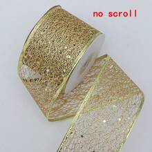 2"/6.3cm 寬亮片網格金屬邊緞帶捲，奢華金銀紅蜘蛛網布帶，適用於節日禮物包裝、花環裝飾、蝴蝶結製作與 DIY 手作項目 - 緞帶 - 查看 8