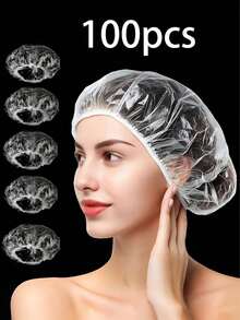 200/100/50/5pcs Disposable Waterproof Elastic Shower Caps, Waterproof, Dust-Proof, Oil-Smoke-Proof, Can Be Used As Shoe Covers, Suitable For Bathing, Hair Care, Portable, Suitable For Travel, Home, Hotel And Kitchen - Multimodal - View 12