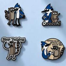 1/4 Funny English Quote Anime Brooch, Alloy Badge For Clothing And Bag Decoration, Niche ACG Accessory Gift - Multicolor - View 5