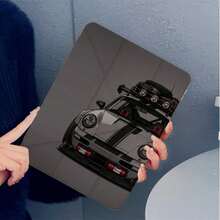 1PC Retro Racing Car Print Tablet Case 3+Y Fold Multi-Angle Magnetic Stand Tablet Case With Pen Slot & Auto Sleep/Wake Protective Cover, Compatible With IPad PRO/AIR, Compatible With SAMSUNG,Compatible With XIAOMI Pad 5/6/21,Compatible With Oppo Pad,Compatible With Huawei Matepad,Compatible With Honor Pad - Multicolor - View 2