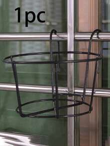 1/2/3pcs Fashionable Round Metal Hanging Planters, Suitable For Balcony, Garden And Indoor Decoration, Can Be Used For Hanging Racks To Plant Succulents And Green Plants, 6.2 Inches - Multicolor - View 8
