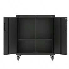 Heavy-Duty Metal Garage Storage Cabinet With Wheels - Sturdy And Durable Tool Storage Cabinet For Garage, Office, And Home Organizer Solutions-XY528114 - Multicolor - View 6