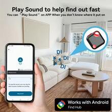 RSH Rechargeable Smart Tag, Compatible With Android Find Hub App (Android Only), Wireless Smart Tracker, Global Positioning Anti-Loss Device, Key Finder, Suitable For Keys, Bags, Wallets, Luggage, Pets, Privacy Protection And Multi-User Sharing - Multicolor - View 4