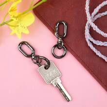 2 piezas de clips de hebilla giratoria, gancho de resorte giratorio de doble apertura con anillo en O de resorte, mosquetón giratorio de metal, adecuado para llaveros, bolsas, carteras, cordones, manualidades DIY - Bronce - Ver 7