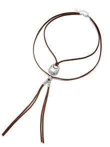 1 pieza Collar en forma de Y estilo granja occidental para mujer, adecuado para el uso diario, fiestas y reuniones, combina con elementos de mezclilla - Dorado - Ver 5