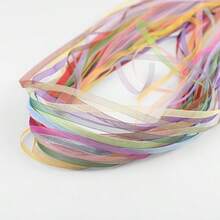 30 buah Pita Organza Lebar 6mm - Pita Chiffon Transparan, Untuk Kemasan, Buket Pernikahan dan Karangan Bunga Pesta, Bahan Kain Renda - Beraneka warna - View 8