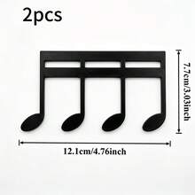 1/2pcs 3D Printed Music Sheet Clip, Suitable For Piano, Guitar And Violin, Large Capacity Music Sheet Clip, Musical Note Sheet Clip, Piano Clip, Book Clip, Piano Accessories, Musical Instrument Accessories, Student Gift, Band - Multicolor - View 12