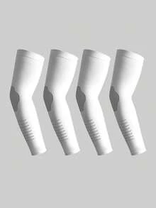 1/2/4 Pairs Unisex Ice Silk UV Protection Over-The-Knee Leg Warmers, Thin Leg Warmers For Spring/Summer/Autumn, Sports Cycling Leg Sleeves With Cooling Effect - Multicolor - View 19