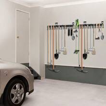Metal Garage Organizer Wall Mount, 4 Pack Garden Organizer With Extension Cord Straps, Garage Organization Hooks And Hangers Shed, Yard Storage, Wall Holder Hanging Broom Mop - Multicolor - View 6
