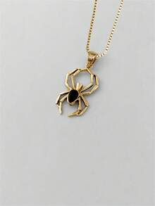 1pc Beautiful Zirconia Necklace Pendant Women's Halloween Jewelry - Gold+Black - View 2
