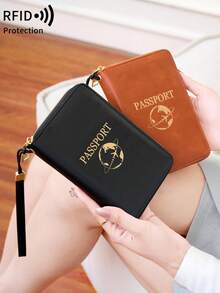 FOREVER MIYIN RFID Blocking Zipper Around Passport Holder With Wrist Strap, Multi Slot Passport Holder Document Organizer, Travel Essentials For Flight & Vacation - Multicolor - View 9