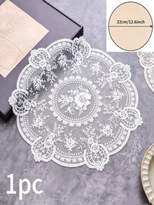 1/10pcs Hollow Vintage Lace Tablecloth With Crochet Floral Pattern - Perfect For Heat Resistance, Air Fryer Dust Cover And Home Decor Bohemian Lace Tablecloth Placemats - Multicolor - View 12
