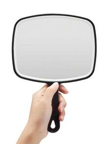 1pc Handheld Mirror With Handle, Designed For Hair Salon, Square Black Portable Mirror, Bathroom Shaving Mirror, Hangable, Multiple Colors Available, Home Decor Mirror, Student Dorm Portable Makeup Mirror - Multicolor - View 16