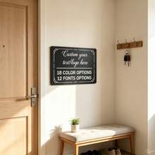 2D Flat - [Custom] Personalized Metal Decorative Plaque - Galvanized Steel Material, For Decoration, 30X20Cm Custom Material, Text And Slogan Wall Decor, Suitable For Installation On Walls, Rooms, Doors, Patios - Multicolor - View 9