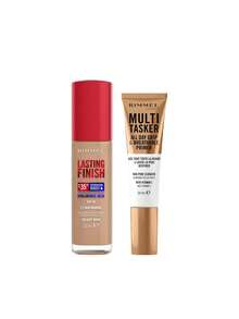 Rimmel 【組合裝】Lasting Finish 35小時持妝粉底液 200號柔和米色 30ml + Multi-Tasker 全日抓妝透氣妝前乳 24ml - 200 柔和米色+半透明 - 查看 1