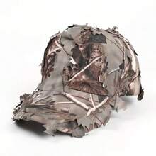 Camouflage Leaf Baseball Cap, 3D Realistic Leaf Hunting Hat, Suitable For Wildlife Photography And Camping - Multicolor - View 10