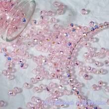 108pcs 3mm AB Glass Beads Suitable For DIY Jewelry Making, Aurora Borealis Iridescent Faceted Round Beads With Shimmering AB, Mixed Color Mini Beads For Bracelets, Necklaces, Earrings Craft Supplies - Multicolor - View 9