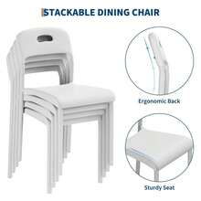 Dining Chairs - White - View 2
