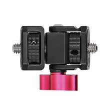 Soporte de Montaje para Monitor con Cabezal de Trípode y Adaptador de Tornillo 1/4" con Zapata Fría para Montar Cámara, Monitor, Flash, Micrófono, Luz de Relleno LED, DV, DSLR - Ver 5
