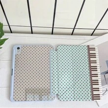 薄荷綠波點鋼琴鍵印花平板保護殼，附筆槽，相容 iPad 10代 Smart Cover/11(A16 2025)/相容 Galaxy S9/S7/S10+/相容 /相容 - 彩色 - 查看 7