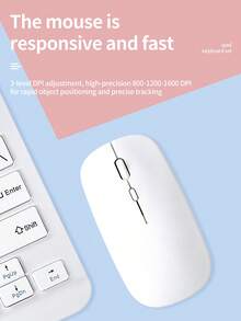 AKKHOO Combos de teclado y ratón - Blanco - Ver 8