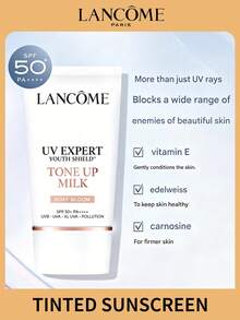 Lancôme UV Expert Defense SPF 50+ PA++++ 玫瑰花漾潤色臉部防曬霜 50ml / 1.7 Fl.Oz，3合1妝前乳與保濕霜，輕盈不油膩，提亮自然光澤，抗光老化，溫和適用敏感肌，送給媽媽的護膚禮物 - UV專家防護SPF 50+妝前乳和保濕霜 - 查看 2