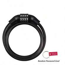 1pc 4-Digit Combination Bicycle Lock, 1m Long, Keyless Portable Combination Lock, Thickened Ring Bicycle Lock, Seat Tube Design, Multi-Function Outdoor Cycling Lock - Multicolor - View 8
