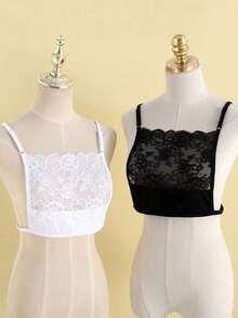 1pc/2pcs Lace Camisole One-Piece Low Neckline Fake Collar - Multicolor - View 9