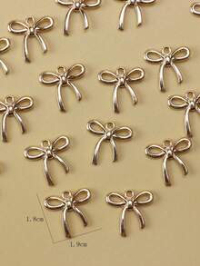 15pcs Jewelry DIY Making Materials Suitable For Necklace Pendant, Bracelet Charm Accessories, Daily DIY Bag Pendant - Bow Charm - View 3