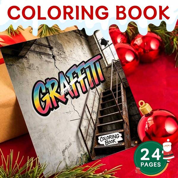 Relaxing Doodles, Adult Coloring Book, Teen Coloring Book, 24 Pages Of Stress-Relief Coloring, Birthday Gift For Office Workers, Holiday, New Year, Christmas Gift, Back-To-School Season, Stationery.