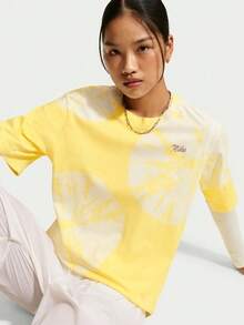 Nike Women's AS W NSW SS TEE Short Sleeve Knit Collarless T-Shirt TIW1212-722 - Pale Yellow - View 4