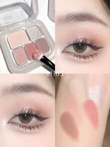 HOLD LIVE Cloud Veil 5色眼影盤 藍色 H03 透明感低飽和橘粉色 - H03 peachy pink - 查看 1