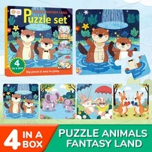 beartale 36pcs/Set Parent-Child Animal Puzzle Toys, Montessori Games, Parent-Child Matching Games, Colorful Preschool Educational Toys, Fine Motor Skills Activities, Early Learning Classroom Teaching Aids, Children's Birthday Gifts, Back To School, Halloween, Christmas - Multicolor - View 13