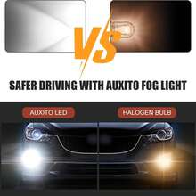 2pcs H10 9005 LED Fog Light Bulbs, Alloy Body Cree Chip 50W 6000K 360° Bright White Light, Base Fog Light Replacement, Universal For Most Car Models (White) - default - View 4