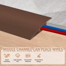 1pc 1m/39.37in Self-Adhesive PVC Floor Trim Strip, Carpet Edge Strip And Floor Reducer Strip, Suitable For Laminate, Carpet, Tile And Vinyl Flooring - A - View 2