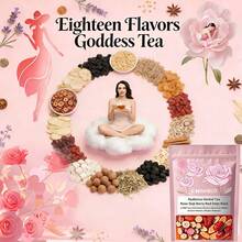 Goddess Rejuvenating 18-Herb Tea: A Blend Of Eighteen Natural Ingredients, Including Rose, Longan, Red Dates, Goji Berries, Poria Cocos, And Barley. Perfect For Office, Wellness, And Travel. A Special Valentine'S Day Gift For Friends. - 1 Bag (15 Tea Sachets) - View 2
