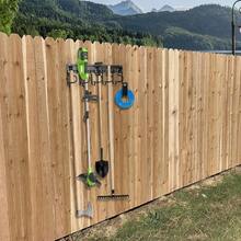 Metal Garage Organizer Wall Mount, 4 Pack Garden Organizer With Extension Cord Straps, Garage Organization Hooks And Hangers Shed, Yard Storage, Wall Holder Hanging Broom Mop - Multicolor - View 5