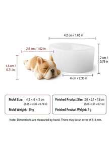 迷你雪納瑞幼犬造型矽膠模具，鬥牛犬手工蠟燭製作工具，柔軟易脫模石膏樹脂肥皂矽膠模，家居裝飾，派對禮物 - 狗狗模具 - 查看 12