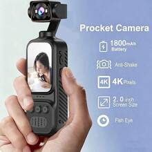 4K High Definition WiFi Action Camera, Handheld Video Recording Camera, Equipped With 270 Degree Rotating Lens, 2 Inch Display Screen, 64GB SD Card, Loop Recording Function, 7 Hours Battery Life, Built-In Microphone, Suitable For Outdoor Sports - View 8