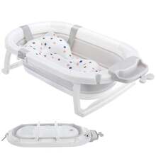 Ultimate Portable Ergonomic Baby Bathtub, Soft Cushion Bath Pad, For Bathing Newborns To Toddlers (0-36 Months) - 白色 - 查看 6