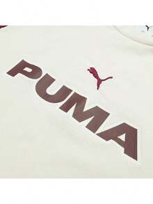 Puma Men's Women's Sweatshirt/Pullover Comfortable Daily Commute Outdoor Sports Casual Sweatshirt 636281-87 - Off-white/brown - View 7