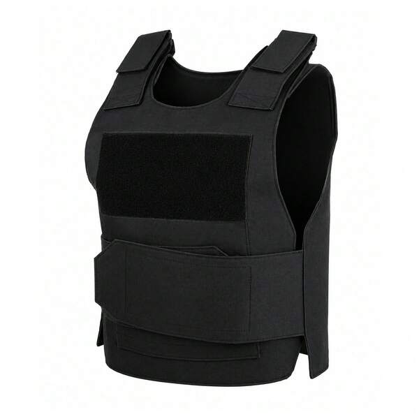 Tactical Vest For Men, Heavy Duty 900D Oxford Fabric Training Protective Gilet, Adjustable Airsoft Paintball CS Game Vest, Lightweight Modular Body Carrier For Outdoor Sports, Black