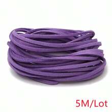 WGRXIRANYKM 5/10/20M Korean Velvet Leather Cord Double-Sided Velvet DIY Handmade Jewelry Accessories Woven Bracelet Necklace Rope - Korean Wool Yarn - View 28