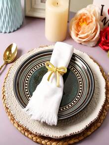 6/12pcs Butterfly Napkin Rings, Metal Butterfly Napkin Clips, Reusable, Suitable For Home Gatherings, Banquets, 3D Gold Ribbon Butterfly Napkin Clips, Suitable For New Year Table Decor, Party Holiday Supplies - Multiple Styles - View 4