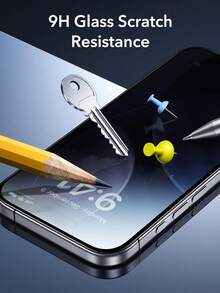 3片裝鋼化玻璃防窺螢幕保護貼，適用於 iPhone 18 Pro Max/18 Pro/17 Pro Max/17 Air/16 Pro Max/16 Plus/15 Pro Max/14 Pro Max/13 Pro Max/12/11 Pro Max/11 系列，9H 硬度，防刮、防窺、隱私保護玻璃，全螢幕覆蓋，相容手機殼 - 黑色 - 查看 4