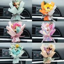 Car Air Vent Aromatherapy Decor Dried Flower Small Flower Air Conditioning Vent Fragrance Eternal Flower Dried Flower Ornament - A - View 11