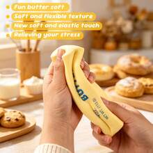 1pc Portable Butter Stick Squishy Toy, Soft Squeeze, Crunchy Feel, Slow Rebound Mochi Squishy, Stress Relief, Sensory Toy, Fun Anxiety Relief, Decompression Toy, Sticker Style, Suitable For Office And Home Use - Multicolor - View 4
