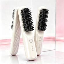 2-In-1 Straightening & Curling,Portable Wireless Hair Straightener Comb,Ceramic Coating Anti-Scald,For Home Use,Holiday Gifts,Holiday Essentials,Fast Heating,Suitable For Various Hair Types,Anti-Scald Design,Professional Styling Tool,Gift For Women - Multicolor - View 12