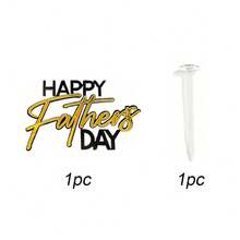 1pc/3pcs Acrylic "Happy Father's Day" And "Happy Father's Birthday" Cake Topper Set - Gold/Black/Blue/Silver "World's Best Dad" Cake Decoration For Men's Birthday And Father's Day Party Supplies - Multicolor - View 20