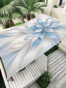 1pc Plant Leaf Print Design Sun Shade Canopy, Outdoor Sunshade Cloth And Tarp, 2D Flat Printed Tent, Washable, Suitable For Garden, Camping, Beach, Patio, Poolside And More, Poles Not Included - Multicolor - View 5